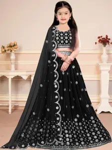 F Plus Fashion Girls Net Semi-Stitched Lehenga Choli