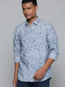 DENNISON Men Smart Fit Abstract Printed Spread Collar Cotton Casual Shirt