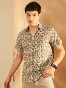 DENNISON Men Block Printed Casual Shirt