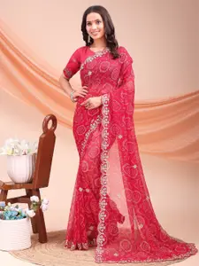 LeeliPeeri Designer Bandhani Poly Georgette Bandhani Saree