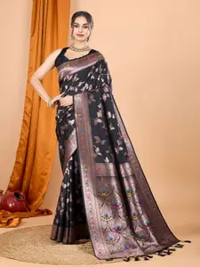 LeeliPeeri Designer Ethnic Motifs Zari Silk Blend Banarasi Saree