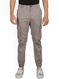 t-base Men Solid Mid-Rise Casual Joggers