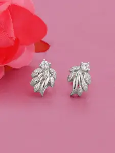 Anouk 925 Sterling Silver Rhodium Plated CZ Contemporary Stud Earring