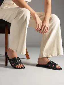 Kenneth Cole Women Woven Design Leather Flats