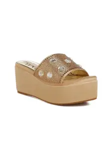 London Rag Embellished Wedge Sandals