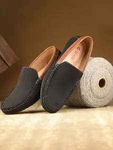 GWALK Men Black Suede Casual Shoes