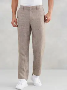 Fabindia Men Straight Fit Trousers