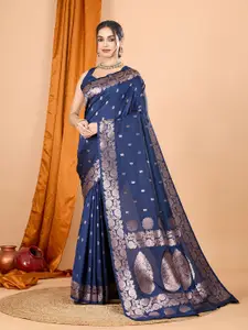 LeeliPeeri Designer Ethnic Motifs Zari Silk Blend Banarasi Saree