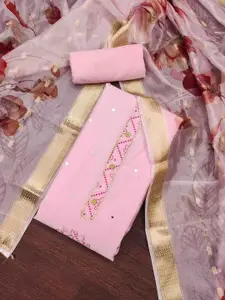 KIMISHA Bandhani Printed Mirror Work Unstitched Dress Material