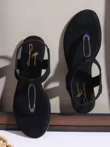 CHINRAAG Women T-Strap Flats