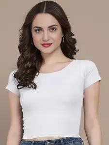 Dream Beauty Fashion Women Self Design Crop Top