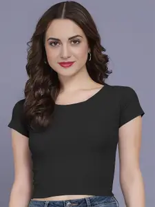 Dream Beauty Fashion Women Ribbed Fitted Crop Top