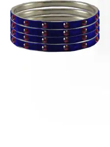 Vidhya Kangan Women Pack Of 4 Brass Crystals Studded Bangles