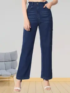 all about you Women Flared High-Rise Low Distress Non Stretchable Jeans