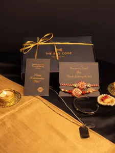 The Bro Code Set Of 2 Rakhis With Necklace & Bracelet Roli Chawal