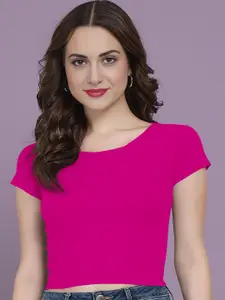 Dream Beauty Fashion Women Cap Sleeves Fitted Crop Top