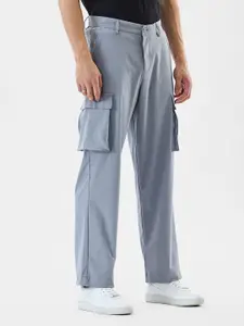 Snitch Men Regular Fit Mid-Rise Cargo Trousers