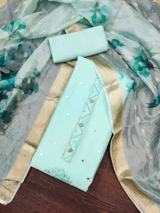 KIMISHA Bandhani Printed Mirror Work Unstitched Dress Material