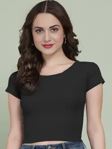 Dream Beauty Fashion Women Ribbed Fitted Crop Top