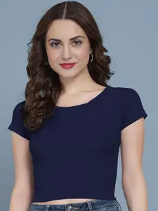 Dream Beauty Fashion Women Ribbed  Fitted Crop Top