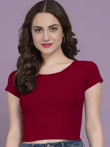 Dream Beauty Fashion Women Ribbed Fitted Crop Top