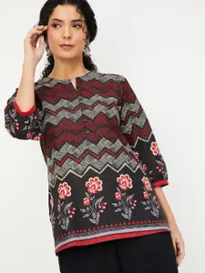 max Printed Round Neck Kurti
