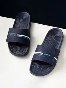 Sparx Men Textured Rubber Sliders