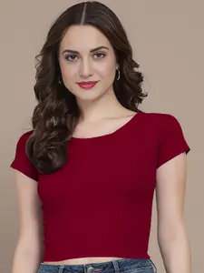 Dream Beauty Fashion Women Ribbed Fitted Crop Top