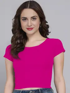 Dream Beauty Fashion Women Ribbed Fitted Crop Top