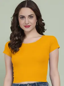 Dream Beauty Fashion Women Ribbed Fitted Crop Top