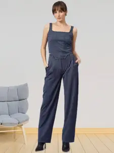 all about you Square Neck Corset Top With Trousers