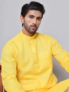 Jompers Mandarin Collar Straight Cotton Kurta