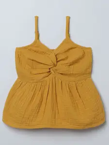 taffykids Girls Cotton Twist Detail Peplum Top
