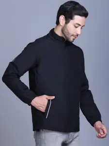 TFA THE FASHION ADDICTION Men Long Sleeves Mock Collared Toggled Hem Zipper Windcheater