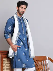 Jompers Men Floral Embroidered Sequinned Kurta