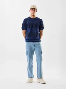 Snitch Men Regular Fit Mid-Rise Cotton Stretchable Cargo Styles Jeans