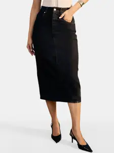 The Roadster Lifestyle Co Pencil Denim Midi Skirt