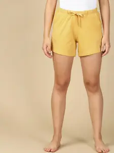 PYNK Women Mid-Rise Antimicrobial Cotton Lounge Shorts