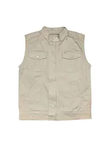 Gini and Jony Boys Mandarin Collar Sleeveless Tailored Jacket