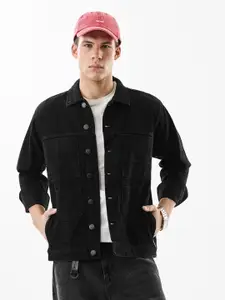 Snitch Men Black Denim Jacket