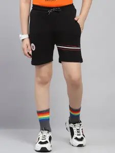 Monte Carlo Boys Striped Printed Mid-Rise Cotton Bermuda Shorts