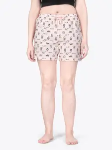 ariel Women Pure Cotton Printed Lounge Shorts