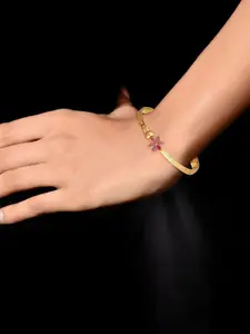 Vighnaharta Set Of 2 Gold-Plated Stones-Studded Bangles
