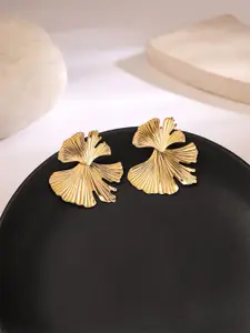 Yellow Chimes Gold Plated Contemporary Drop Earrings