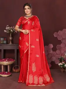 elora Ethnic Motifs Zari Satin Banarasi Saree