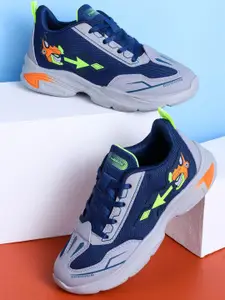 ABROS Boys Round Toe Lace Ups Running Non-Marking Shoes