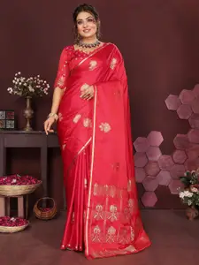 elora Ethnic Motifs Woven Design Zari Satin Banarasi Saree