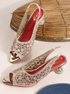 Denill Women Embellished Kitten Heels Mules