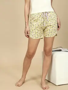 PYNK Women Printed Lounge Shorts