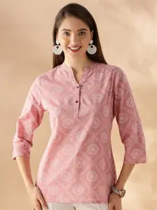 Anouk Women Bandhani Printed Pure Cotton Kurti